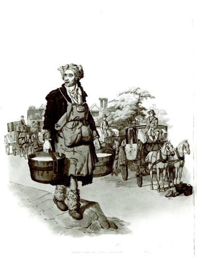 Waterman at a Coach Stand by English School
